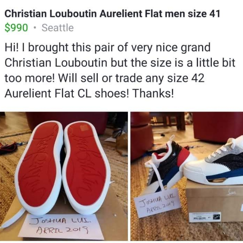 Christian louboutin Aurelient flat man size 41 - Picture 2 of 5